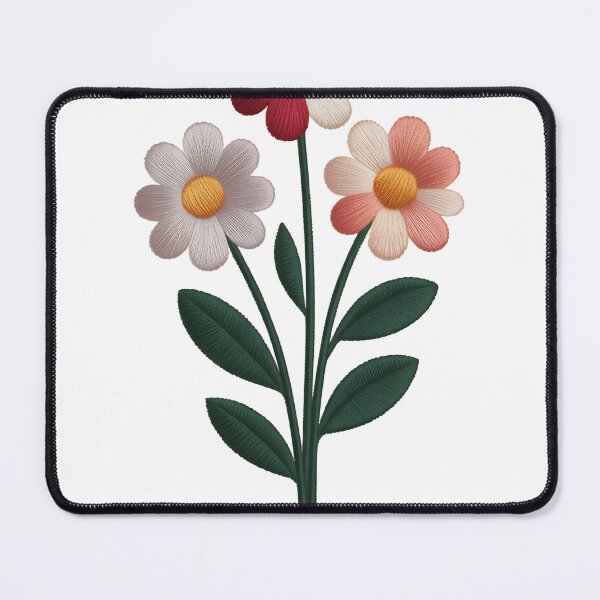 Item preview, Bloom Gently – Embroidered Floral Design designed and sold by PrintologyAura.