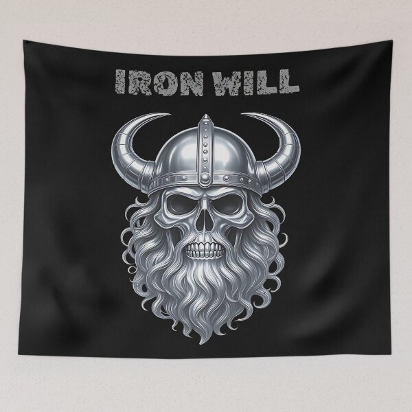 Item preview, Iron Will Viking Skull Warrior Motivation designed and sold by DarkOriginArts.