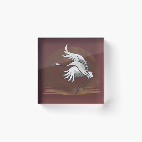 Artikelvorschau, Majestic Stork Landing at Sunset - Peaceful Nature Bird Art. entworfen und verkauft von LunaPrintCo.