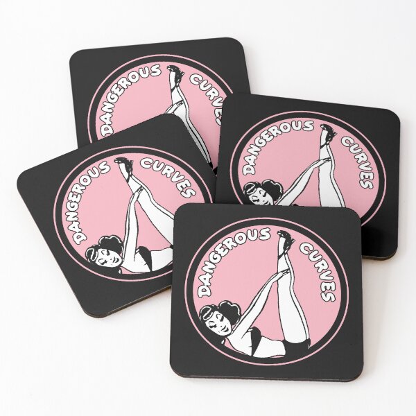 Item preview, Dangerous Curves Rockabilly Hot Rod Vintage Pin Up Rebel Girl Pop Art designed and sold by wmxdesign.