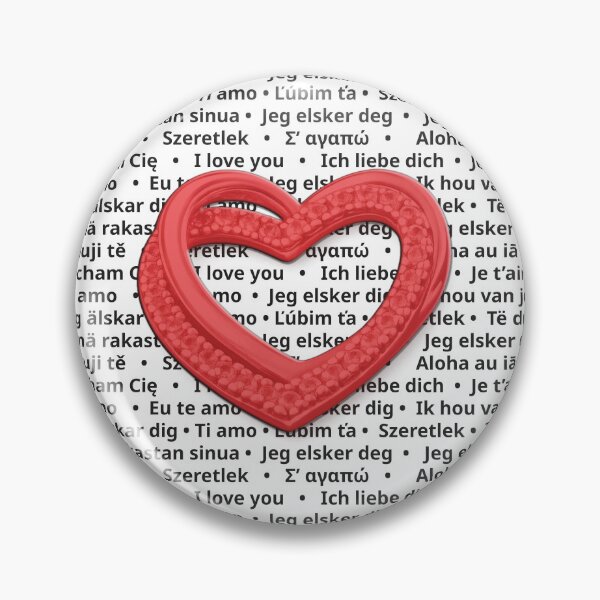 Item preview, Love in Many Languages – Heart Typography Design designed and sold by ulupono.