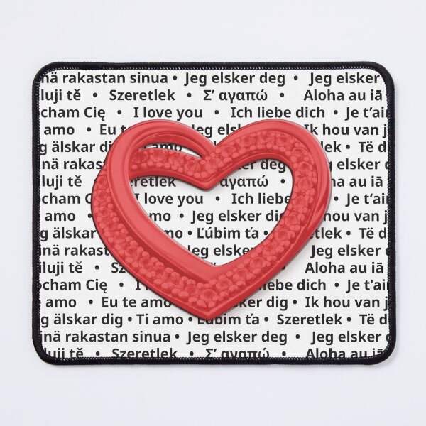 Item preview, Love in Many Languages – Heart Typography Design designed and sold by ulupono.