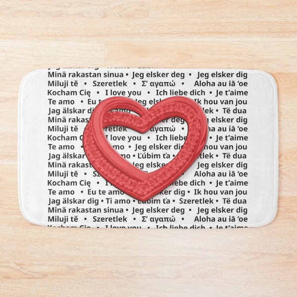 Item preview, Love in Many Languages – Heart Typography Design designed and sold by ulupono.