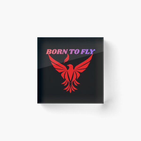 Item preview, Phoenix Emblem With Born To Fly designed and sold by ShaLogoStudio.