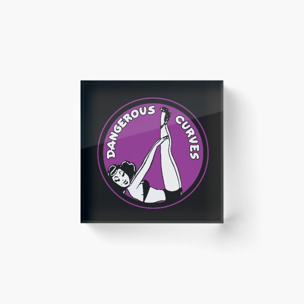 Item preview, Dangerous Curves Rockabilly Hot Rod Vintage Pin Up Rebel Girl Pop Art designed and sold by wmxdesign.