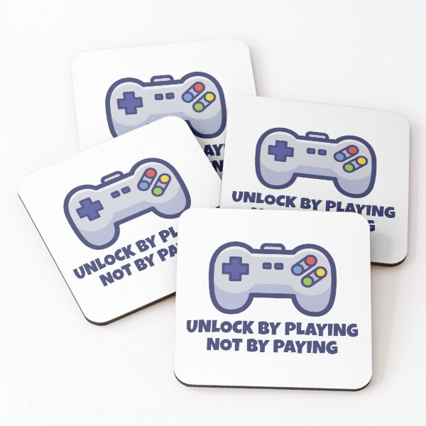 Item preview, Unlock By Playing Not By Paying – Funny Retro Gamer Gaming Controller Design designed and sold by WordPlayStudio.