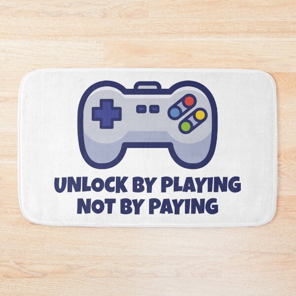 Item preview, Unlock By Playing Not By Paying – Funny Retro Gamer Gaming Controller Design designed and sold by WordPlayStudio.