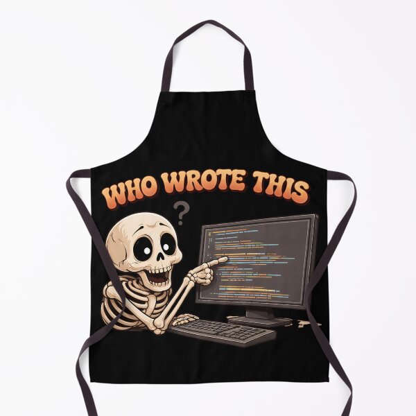 Item preview, Who Wrote This Funny Coding Skeleton T-Shirt designed and sold by Raw Tigers.