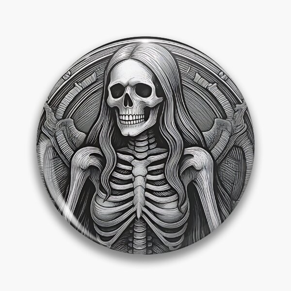 Item preview, Eternal Muse Gothic Art Nouveau Skeleton Lady designed and sold by DarkOriginArts.