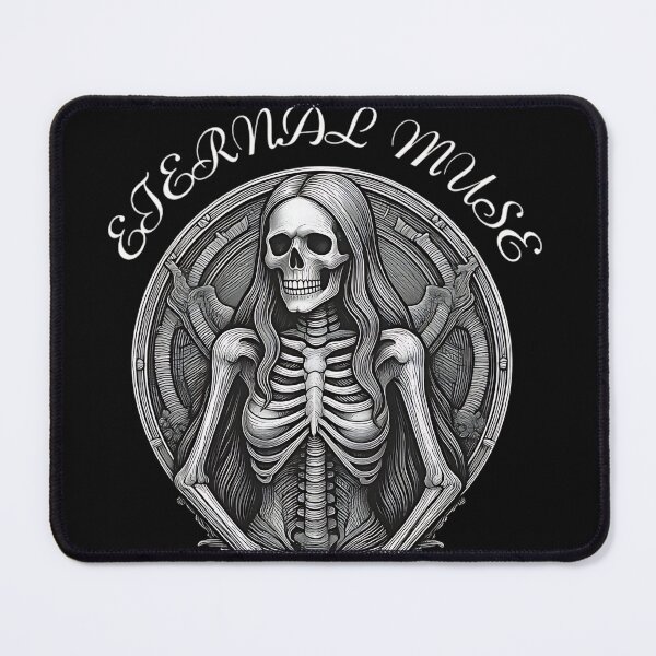 Item preview, Eternal Muse Gothic Art Nouveau Skeleton Lady designed and sold by DarkOriginArts.