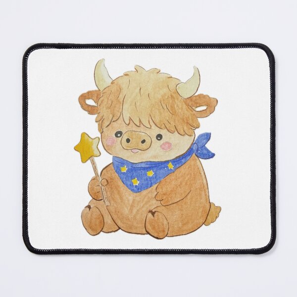 Item preview, Highland cow wizard with wand designed and sold by Artful Things.