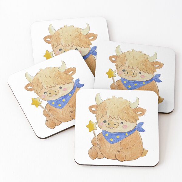 Item preview, Highland cow wizard with wand designed and sold by Artful Things.