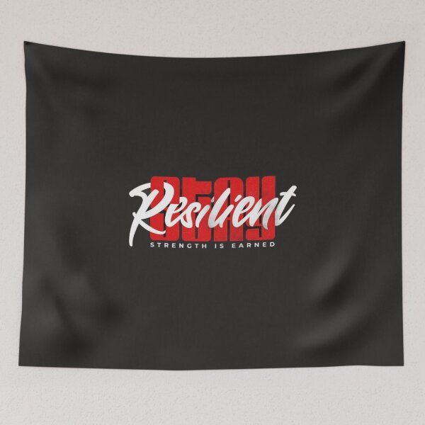 Item preview, Stay Resilient Strength Is Earned Typography designed and sold by NexusCreash.
