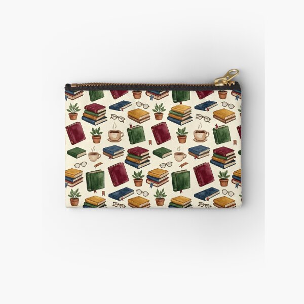 Item preview, Book Lover Watercolor Library Coffee Seamless Pattern designed and sold by Inkworksbyshery.