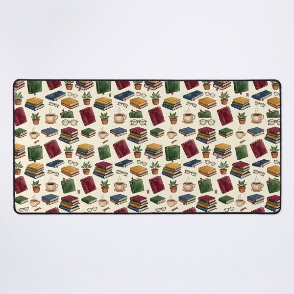 Item preview, Book Lover Watercolor Library Coffee Seamless Pattern designed and sold by Inkworksbyshery.