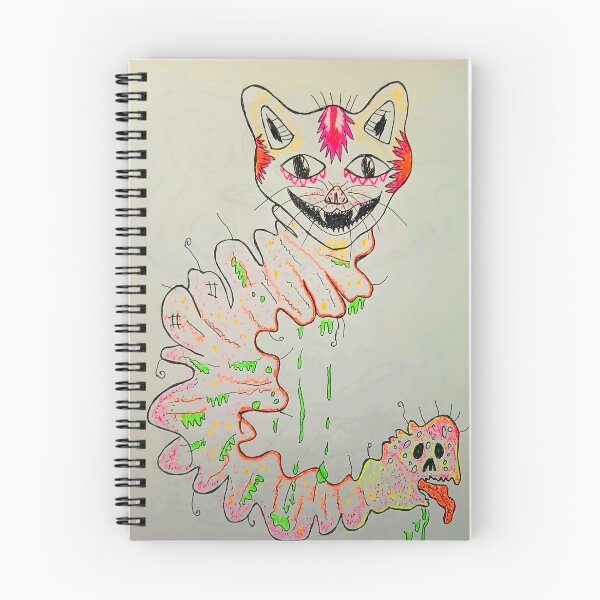 Item preview, Los gatos portan gusanos (moco repugnante, grotesco y fluorescente de neón) designed and sold by Discordant Dreams Art.