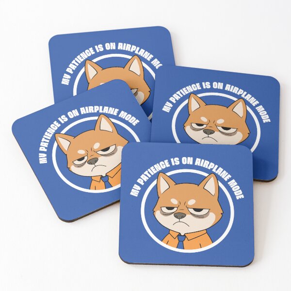 Item preview, My patience is on airplane mode | Funny Office Dog Sticker designed and sold by TheNicheNest.