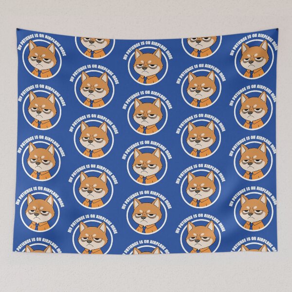 Item preview, My patience is on airplane mode | Funny Office Dog Sticker designed and sold by TheNicheNest.