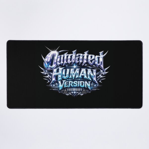 Item preview, Outdated Human Version – Futuristic Y2K Cyber Typography Design designed and sold by XxZainStylexX.