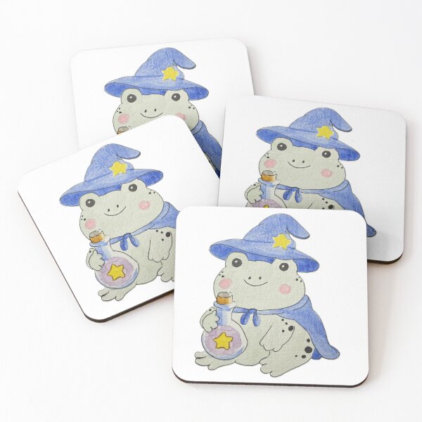Item preview, watercolor wizard toad with potion bottle designed and sold by Artful Things.