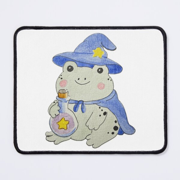 Item preview, watercolor wizard toad with potion bottle designed and sold by Artful Things.