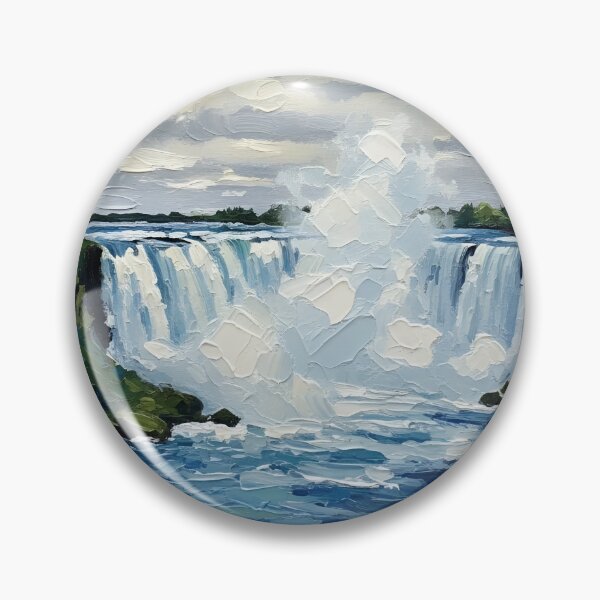Item preview, Niagara Falls Canada Postage Stamp Palette Knife Art designed and sold by GymTanLaundry.