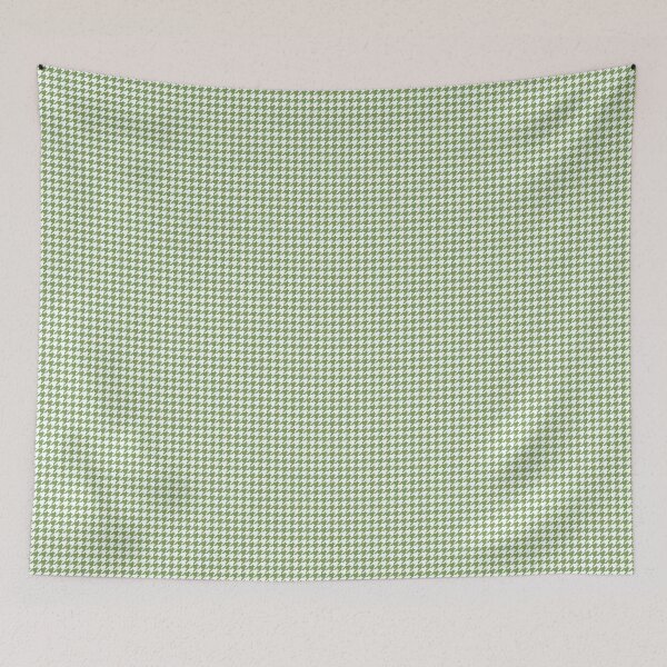 Item preview, Moss green and white houndstooth designed and sold by Karf  ..