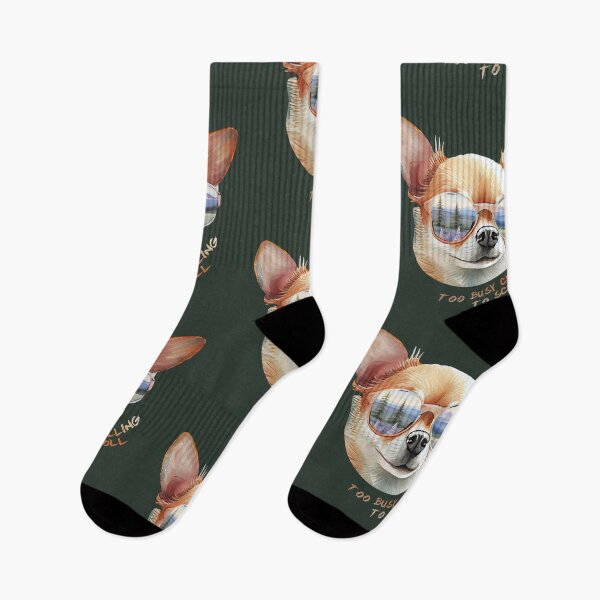 Item preview, Hikking Mountain Chihuahua - too busy chiling to scroll designed and sold by GraphicComet.