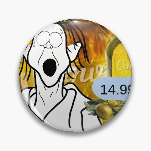 Item preview, Gelo1975 - Η ακρίβεια στο λάδι - Greek Humor Sticker designed and sold by gelo1975.