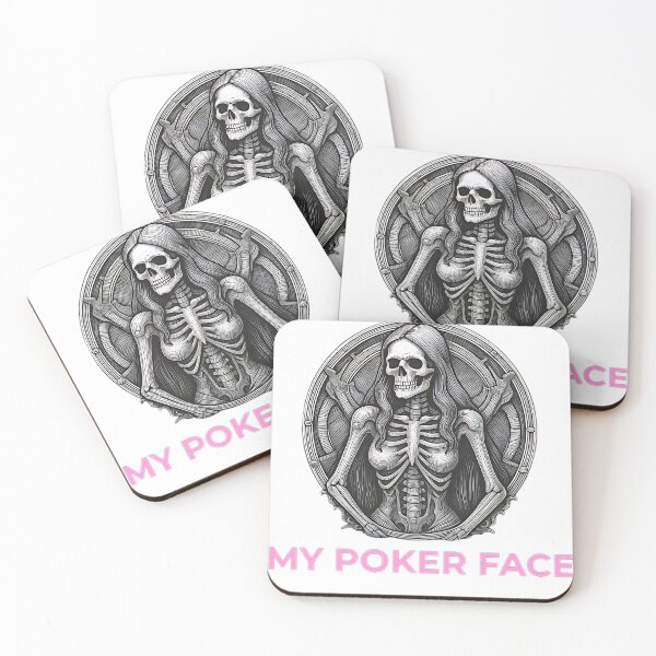 Item preview, My Poker Face Funny Gothic Skeleton Lady Sarcasm designed and sold by DarkOriginArts.