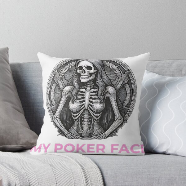 Item preview, My Poker Face Funny Gothic Skeleton Lady Sarcasm designed and sold by DarkOriginArts.