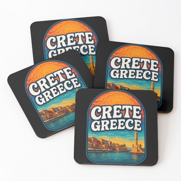 Item preview, Crete Greece Island Retro Trippy Art designed and sold by TomFrontierArt.