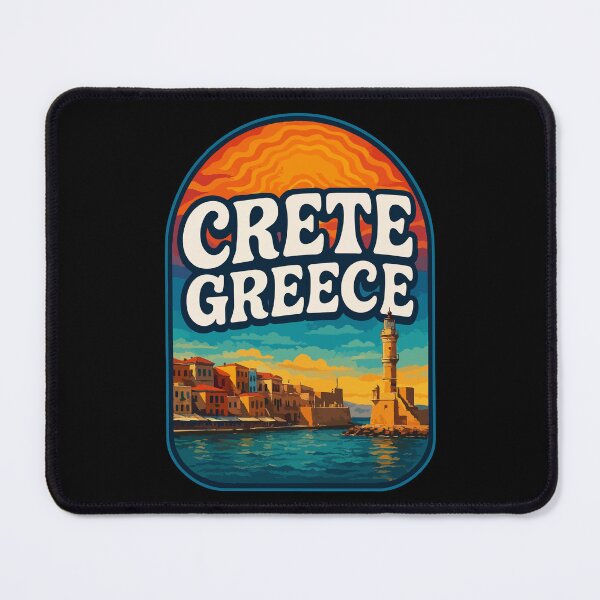 Item preview, Crete Greece Island Retro Trippy Art designed and sold by TomFrontierArt.