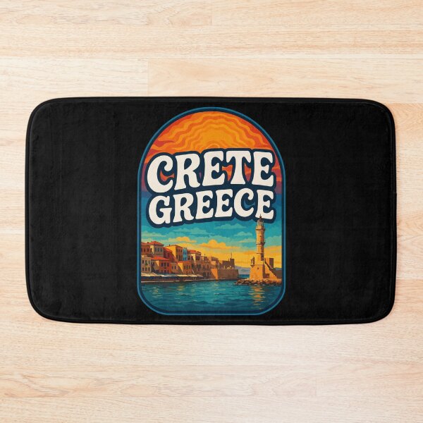 Item preview, Crete Greece Island Retro Trippy Art designed and sold by TomFrontierArt.