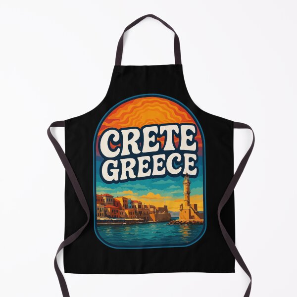 Item preview, Crete Greece Island Retro Trippy Art designed and sold by TomFrontierArt.