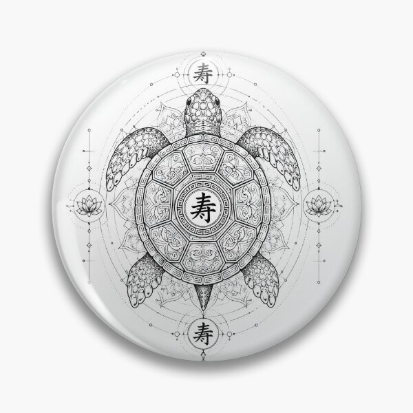 Item preview, Longevity Turtle Sacred Geometry Art designed and sold by suryabumblee.