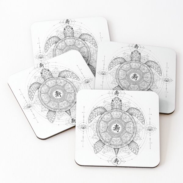 Item preview, Longevity Turtle Sacred Geometry Art designed and sold by suryabumblee.