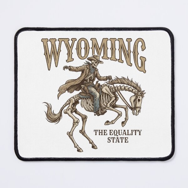 Item preview, Wyoming The Equality State Skeleton Cowboy Skeleton Horse Western designed and sold by Milasneeze.