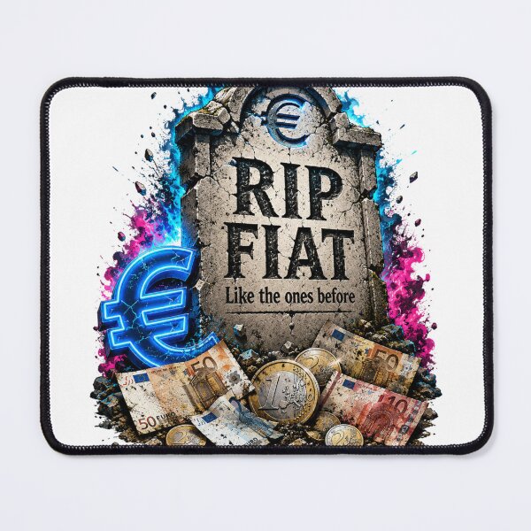 Item preview, Euro gravestone with RIP FIAT designed and sold by Wolf Creator.