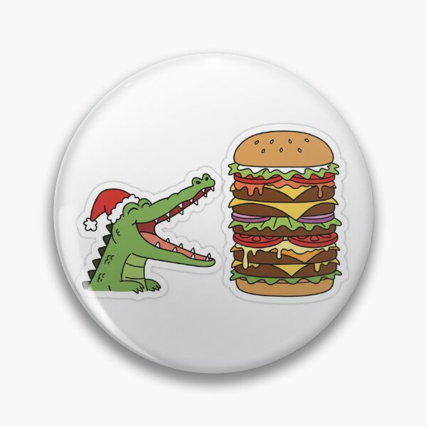 Item preview, Funny Crocodile Eating Giant Burger  designed and sold by mayatA-rt.