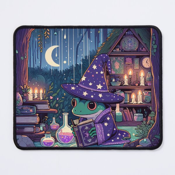 Item preview, Whimsical Frog Wizard Art Print Cute Fantasy designed and sold by Bobby-Anxiety.