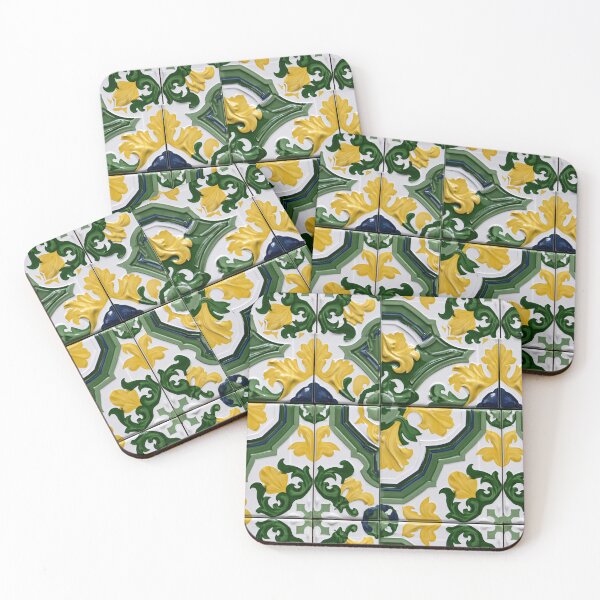 Item preview, Classic Yellow and Green Majolica Tile Pattern designed and sold by Piotrek0001.