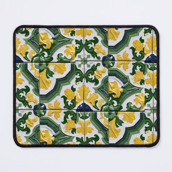 Item preview, Classic Yellow and Green Majolica Tile Pattern designed and sold by Piotrek0001.