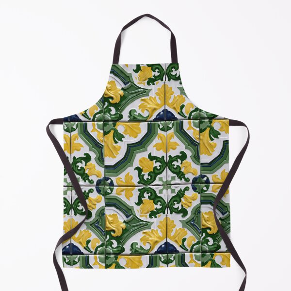 Item preview, Classic Yellow and Green Majolica Tile Pattern designed and sold by Piotrek0001.