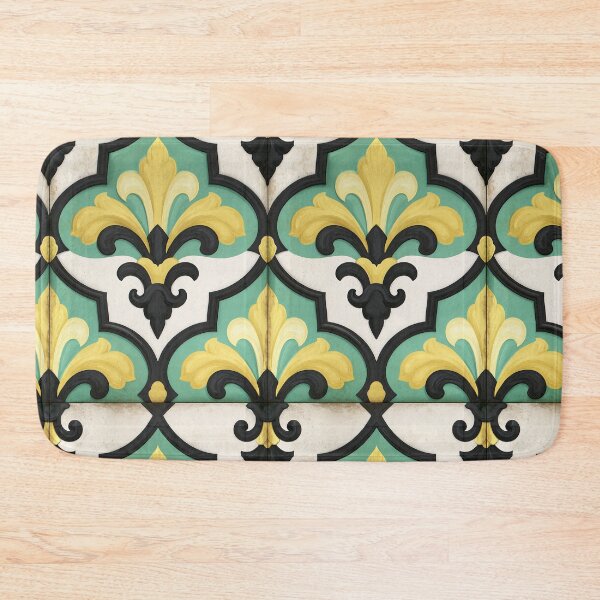 Item preview, Teal and Black Damask Ornate Tile Texture designed and sold by Piotrek0001.