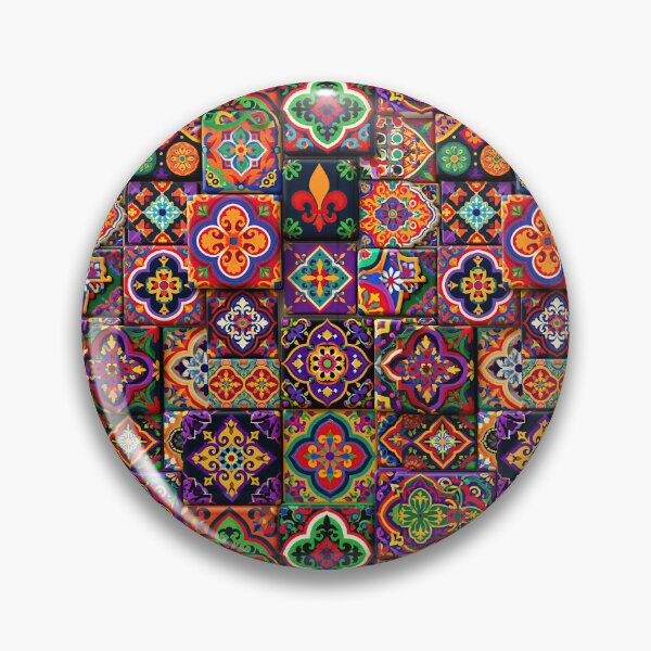 Item preview, Colorful Mexican Talavera Mosaic Square Tiles designed and sold by Piotrek0001.