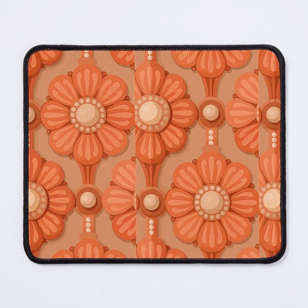 Item preview, Orange 3D Sculpted Floral Ceramic Tile designed and sold by Piotrek0001.