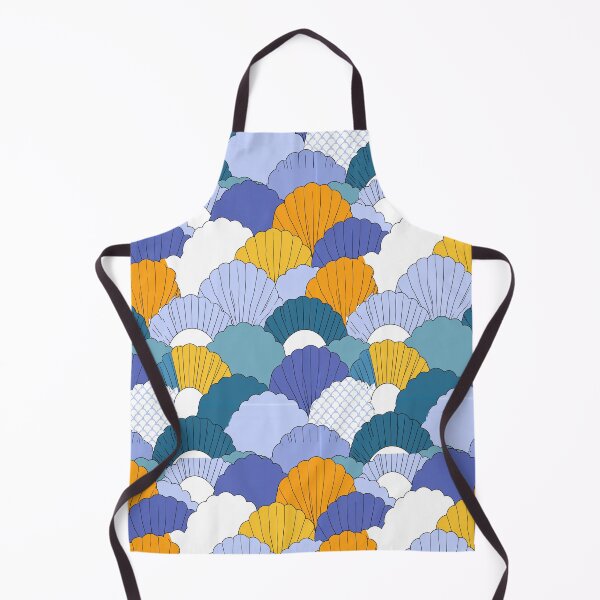 Item preview, Blue and Yellow Scallop Scale Ceramic Pattern designed and sold by Piotrek0001.