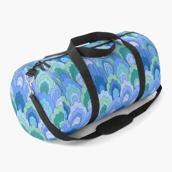 Item preview, Light Blue and Teal Overlapping Scallop Tiles designed and sold by Piotrek0001.