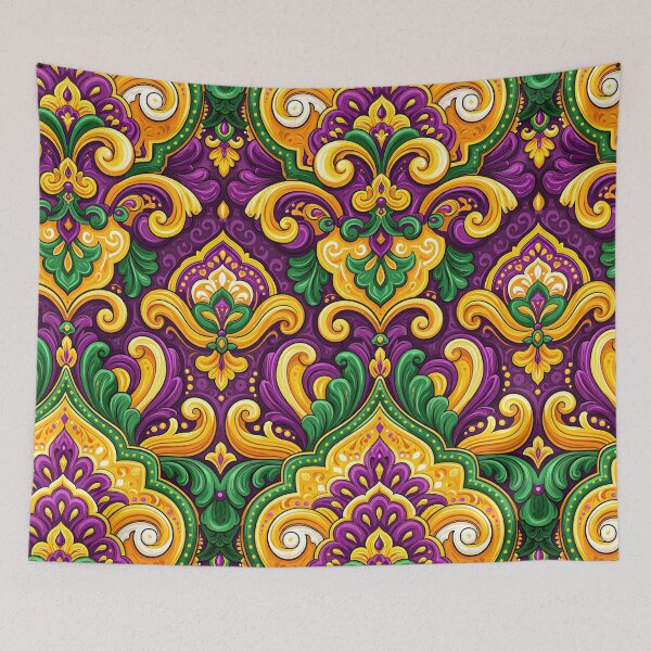 Item preview, Ornate Yellow and Purple Floral Talavera Tile designed and sold by Piotrek0001.